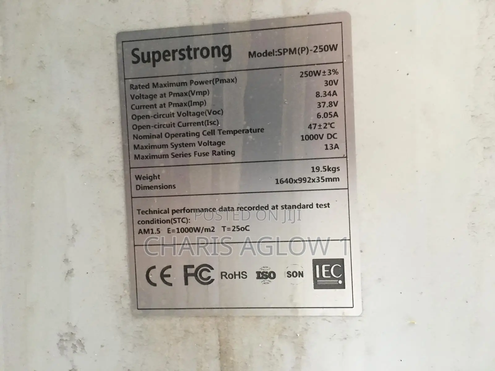 250W Solar Panel (Canadian Used)