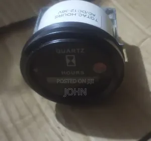 Round Quartz Hour Meter AC/DC 12–36V for Generators Engines