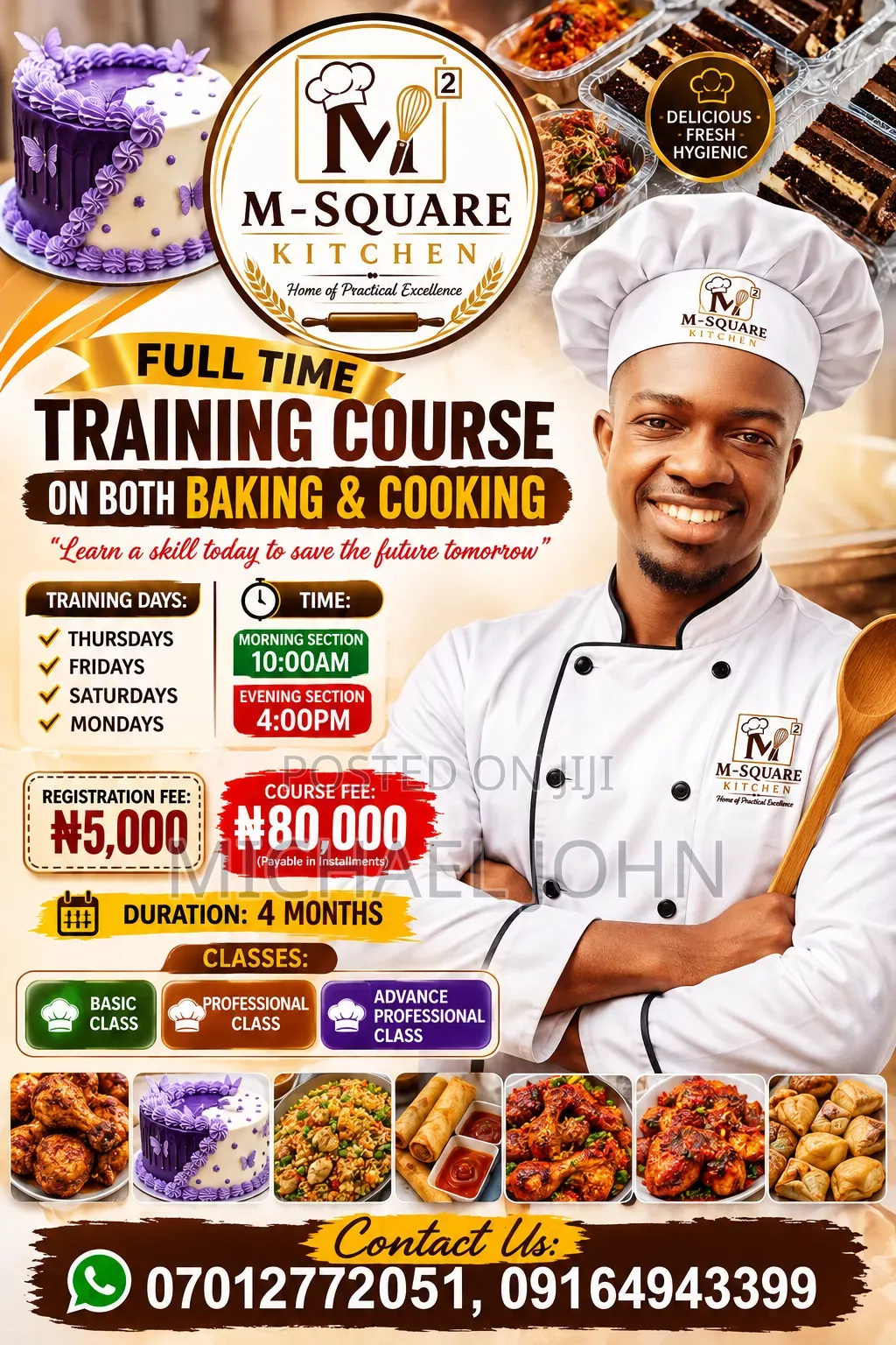 Full Time Baking Training Classes Piwoyi