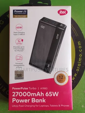 Itel 27,000mah Power Bank 65w