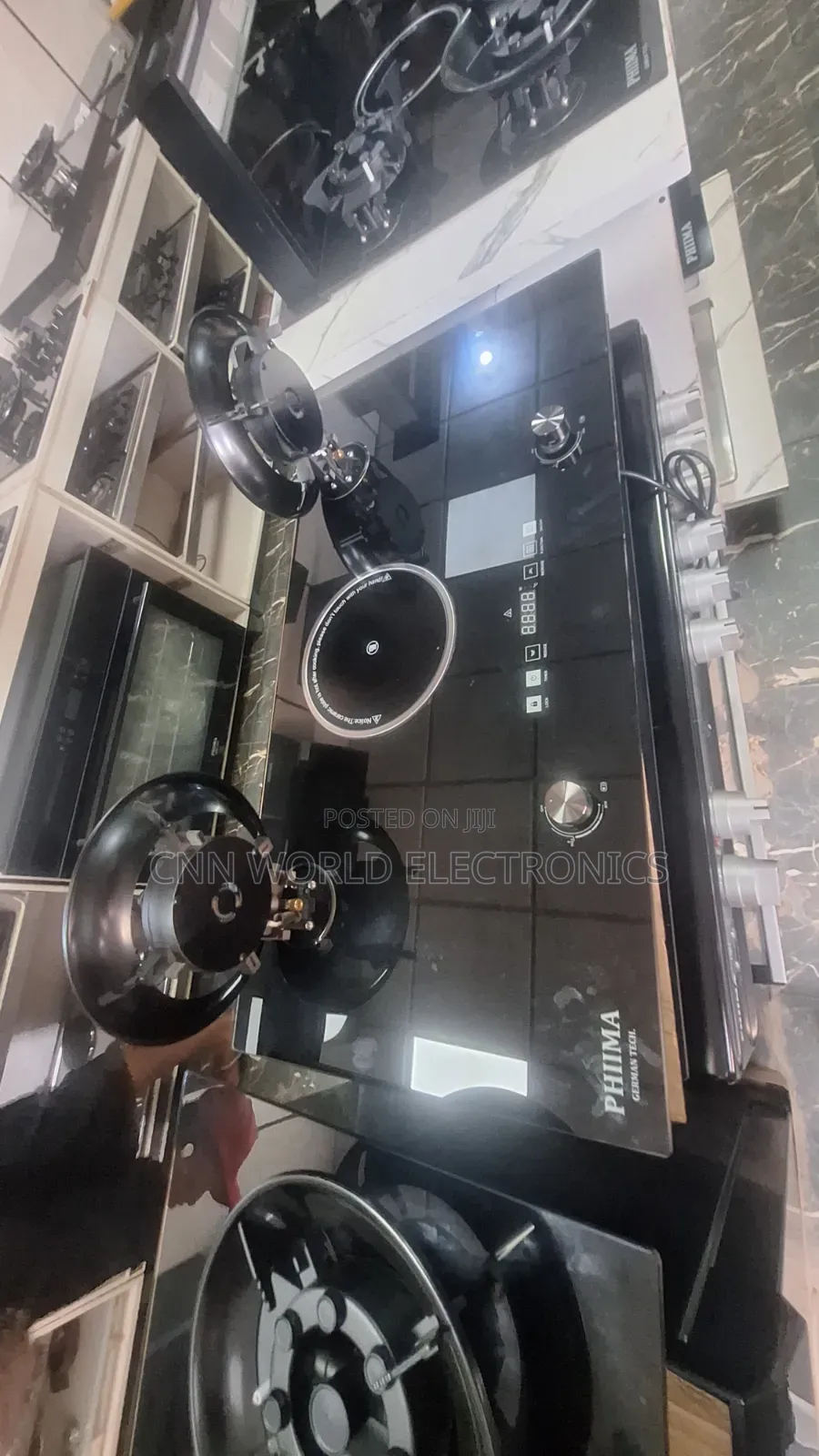 New Arrival Phima 80cm Folding Burners 2 Gas With 1Electric Automatic