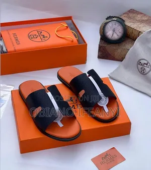 Men's Premium Leather Hermès Izmir H-Cut Palm Slippers
