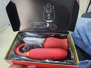 2 in 1 Dildo and Vibrator Waterproof Rose Tongue Pussy Licking Toy