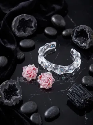 Acrylic Bangle and Earrings Set