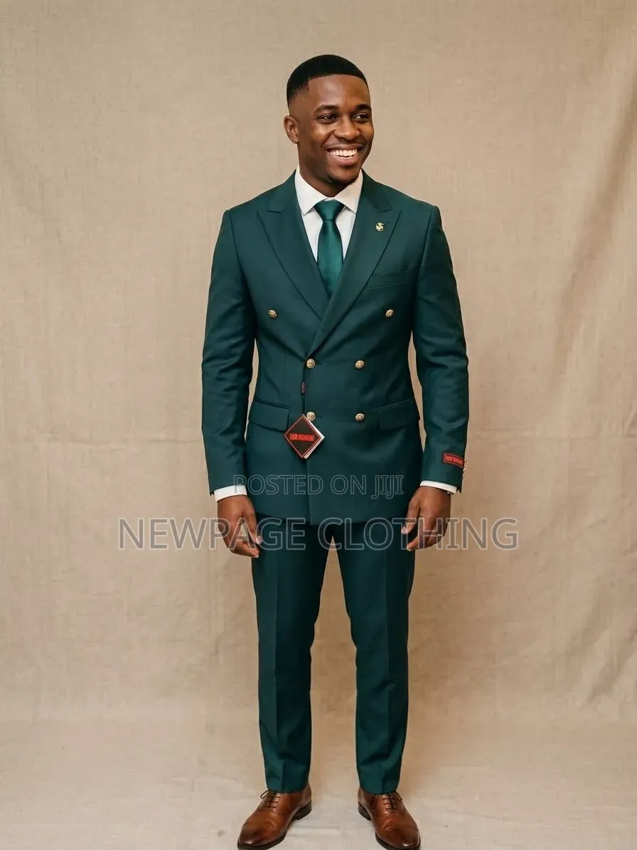 Premium Green Double-Breasted Blazer Available