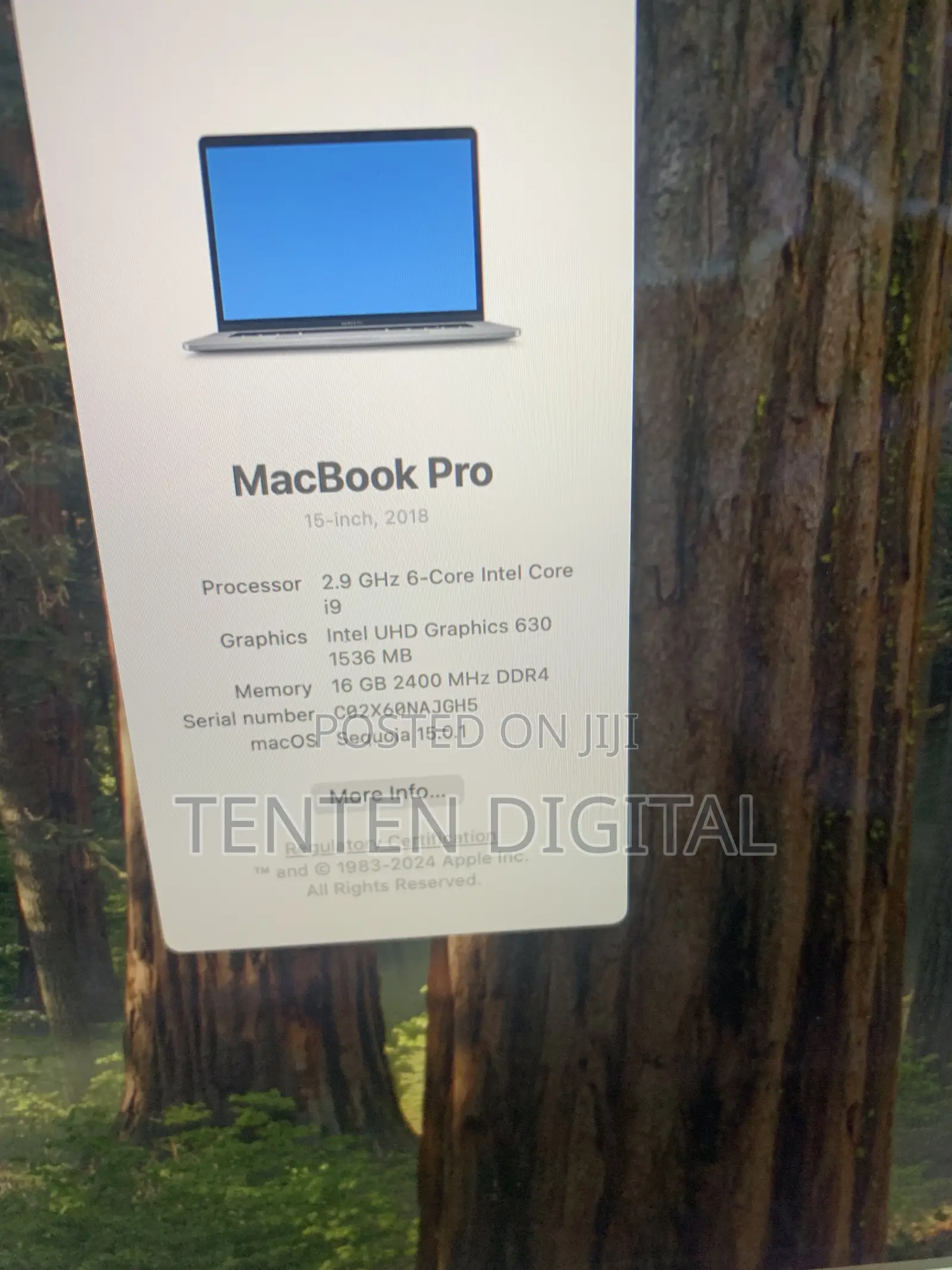 Laptop Apple MacBook Pro 2018 16GB Intel Core i9 SSD 512GB