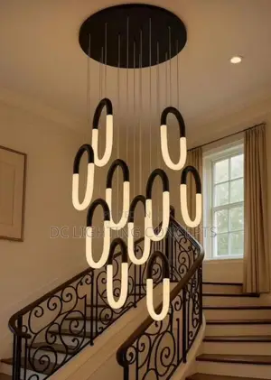 Postmodern Luxury Long Linear Led Acrylic Pendant Chandelier.