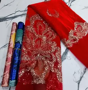 Luxurious Velvet Beaded Lace