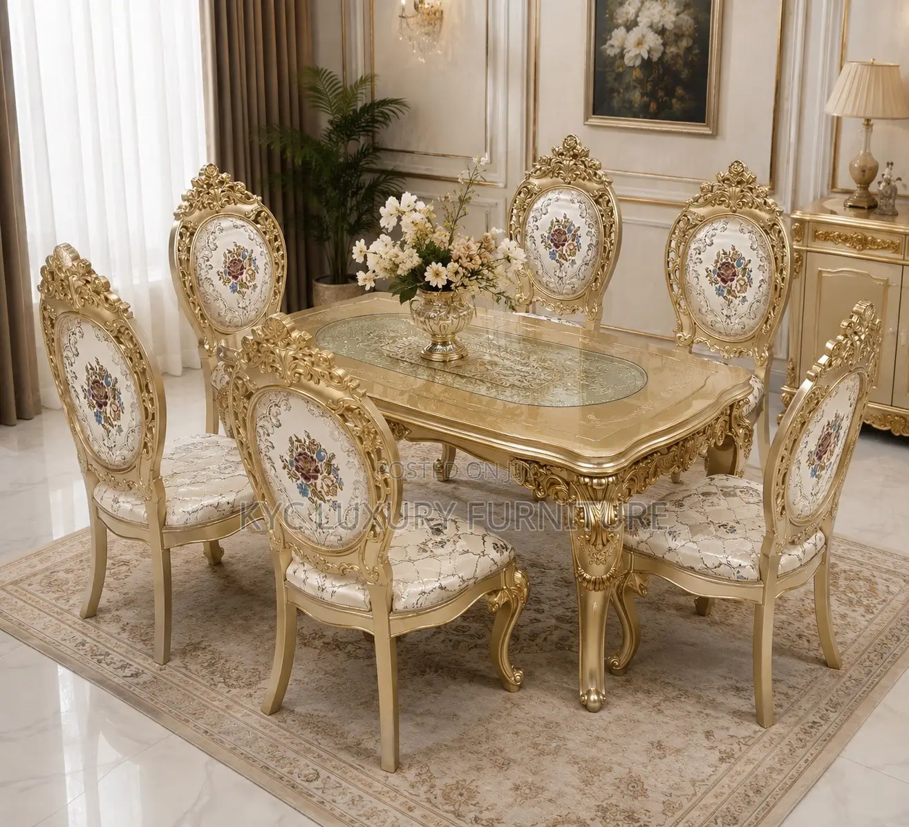 Royal Dining Table With 6 Chairs