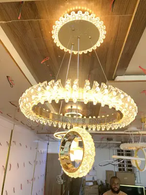Modern LED Crystal Ring Chandelier
