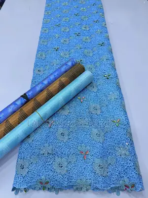 Mesh Cord Lace With Diamond Stone