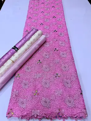Mesh Cord Lace With Diamond Stone