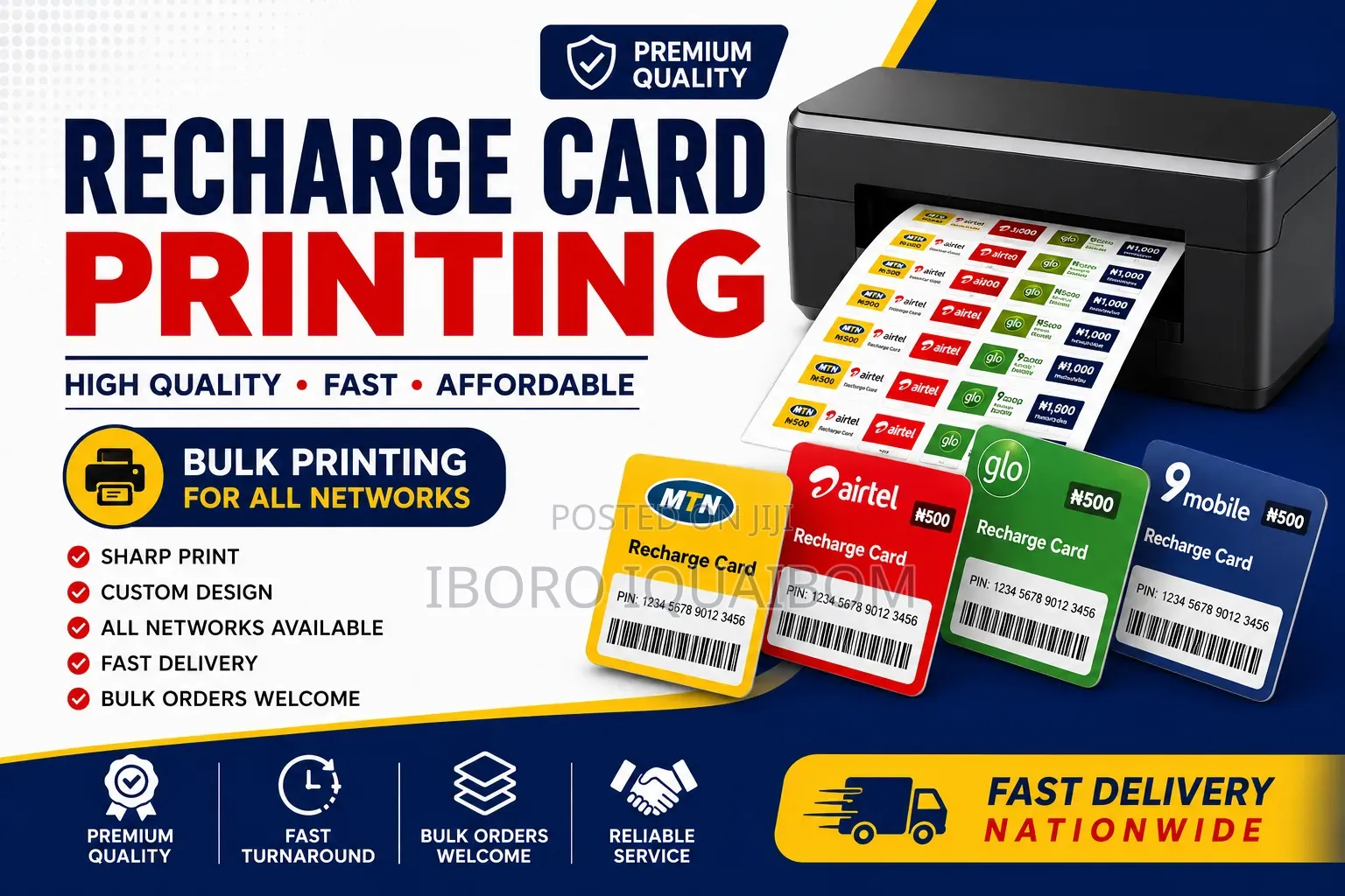 Recharge Card Printing