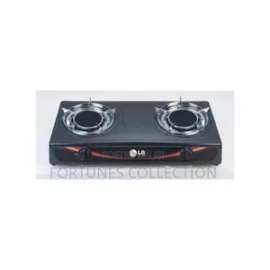 LG 2-Burner Table Top Gas Cooker (Model LG-115) - Black Teflon