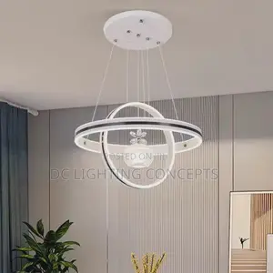 Luxurious Adjustable White Aluminum Acrylic Led Pendant Light.