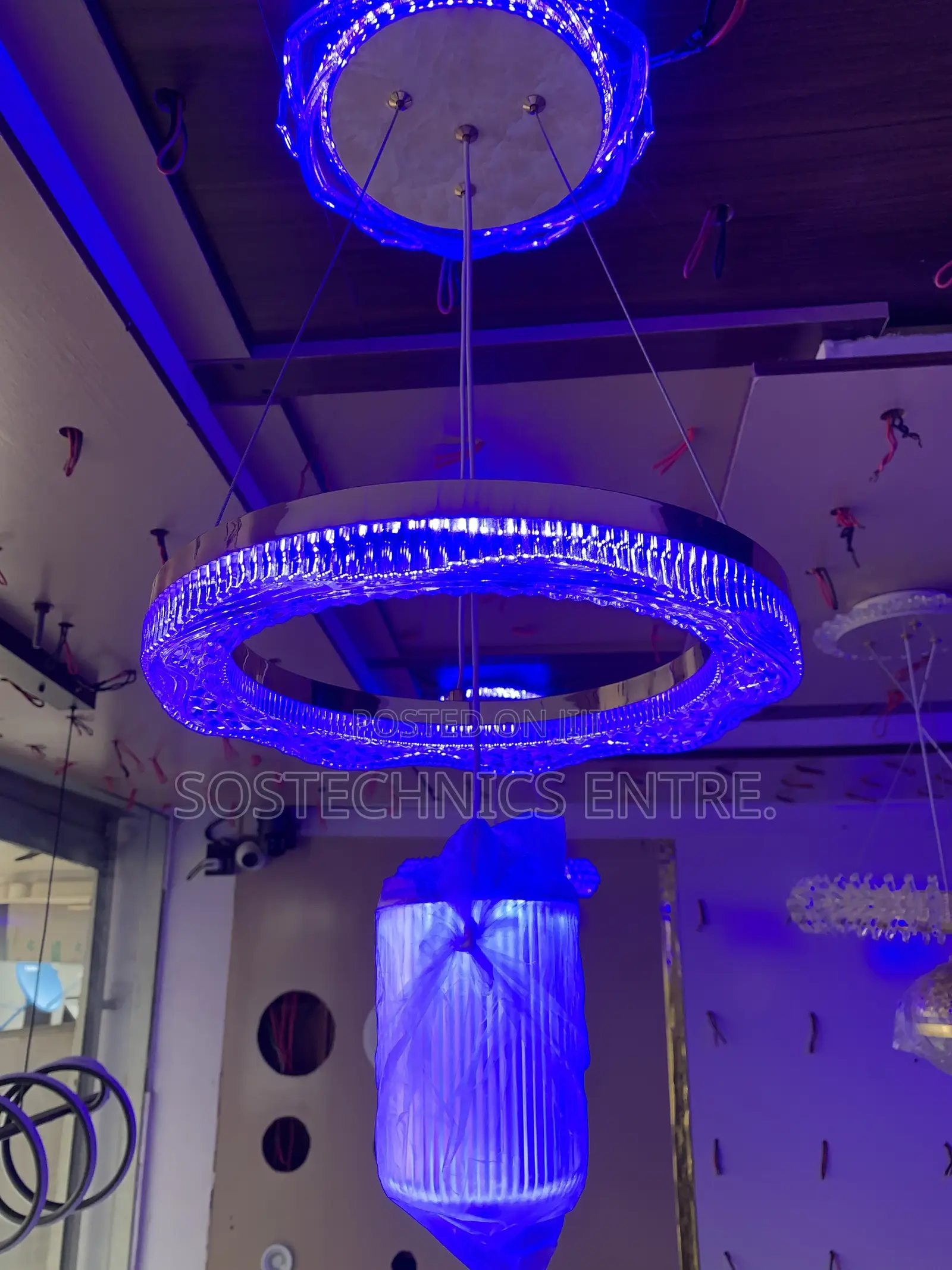 Modern Crystal Ring LED Pendant Chandelier
