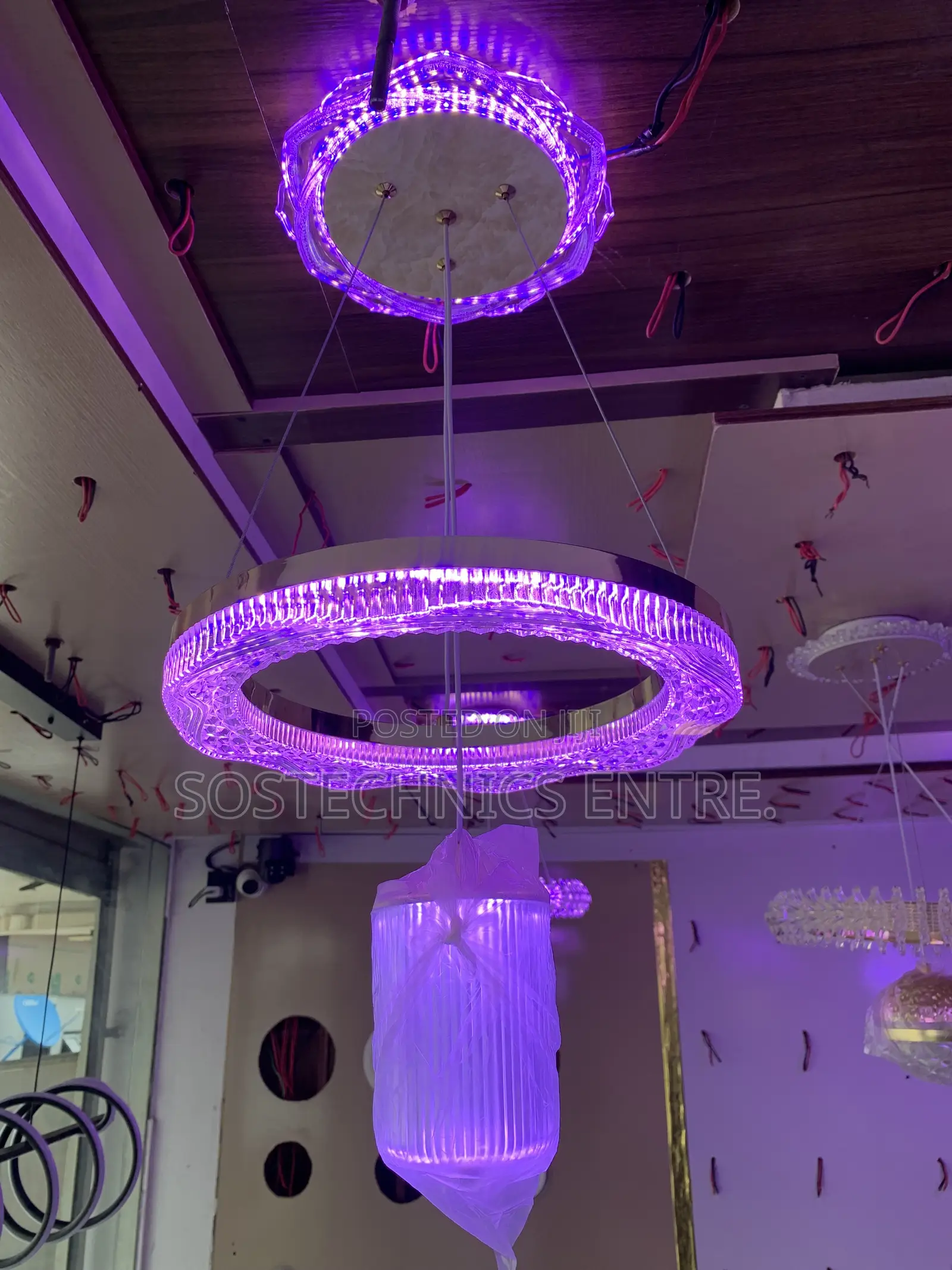 Modern Crystal Ring LED Pendant Chandelier