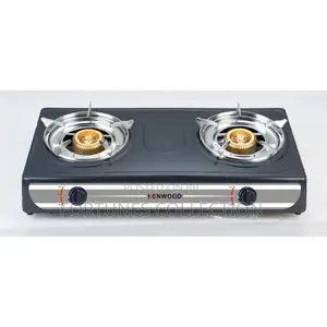 Kenwood 2-Burner Table Top Gas Cooker - Non-Stick Black