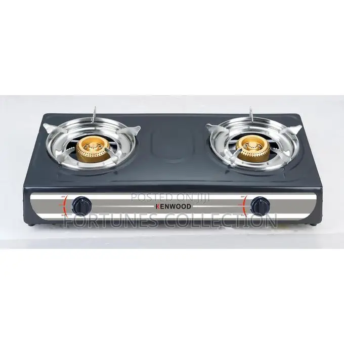 Kenwood 2-Burner Table Top Gas Cooker - Non-Stick Black