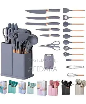Big Size Silicone Spoon Knife Set Stylish for Every Kitchen