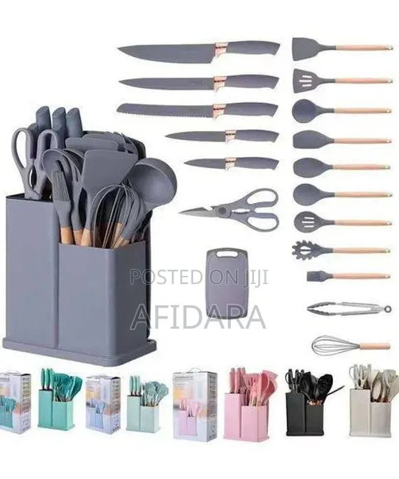 Big Size Silicone Spoon Knife Set Stylish for Every Kitchen
