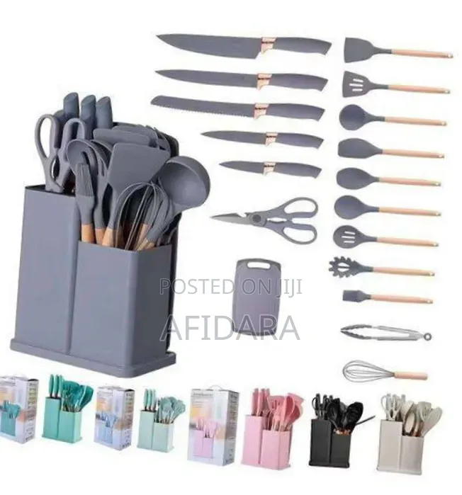 Big Size Silicone Spoon Knife Set Multi-Purpose Kitchen Spoon