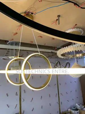 Modern Linear LED Ring Pendant Light