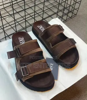 Zara Double-Strap Buckle Slides