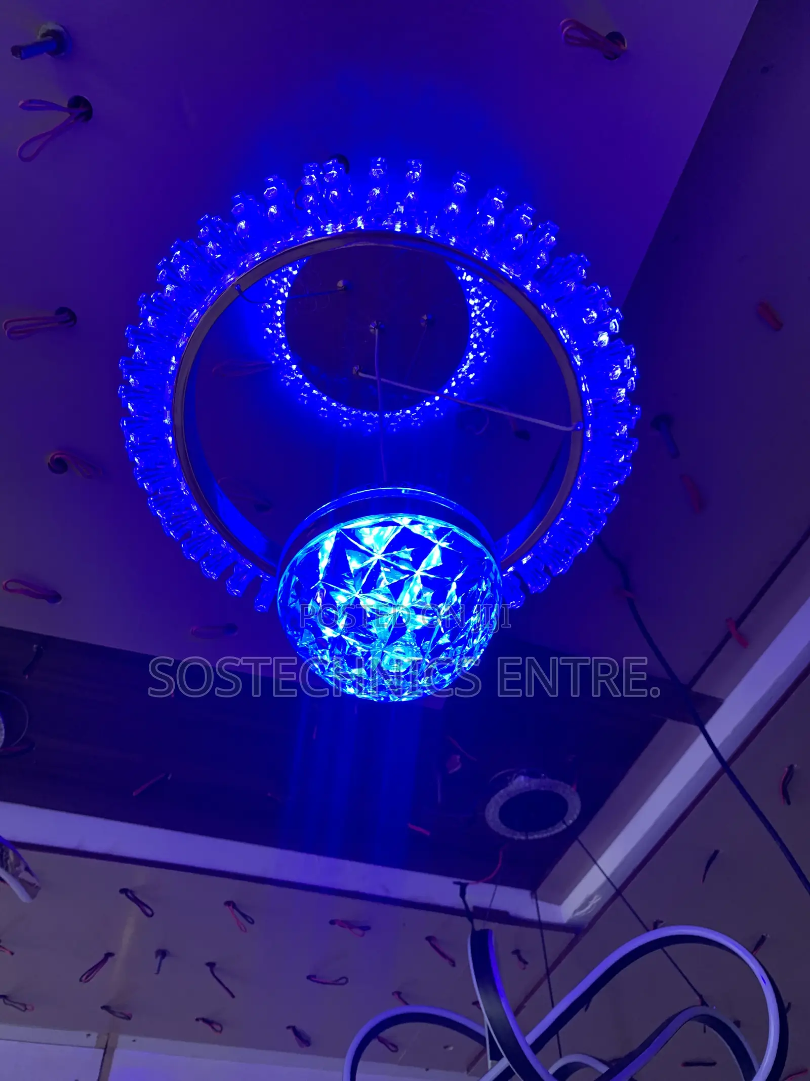 Modern LED Crystal Ring Chandelier