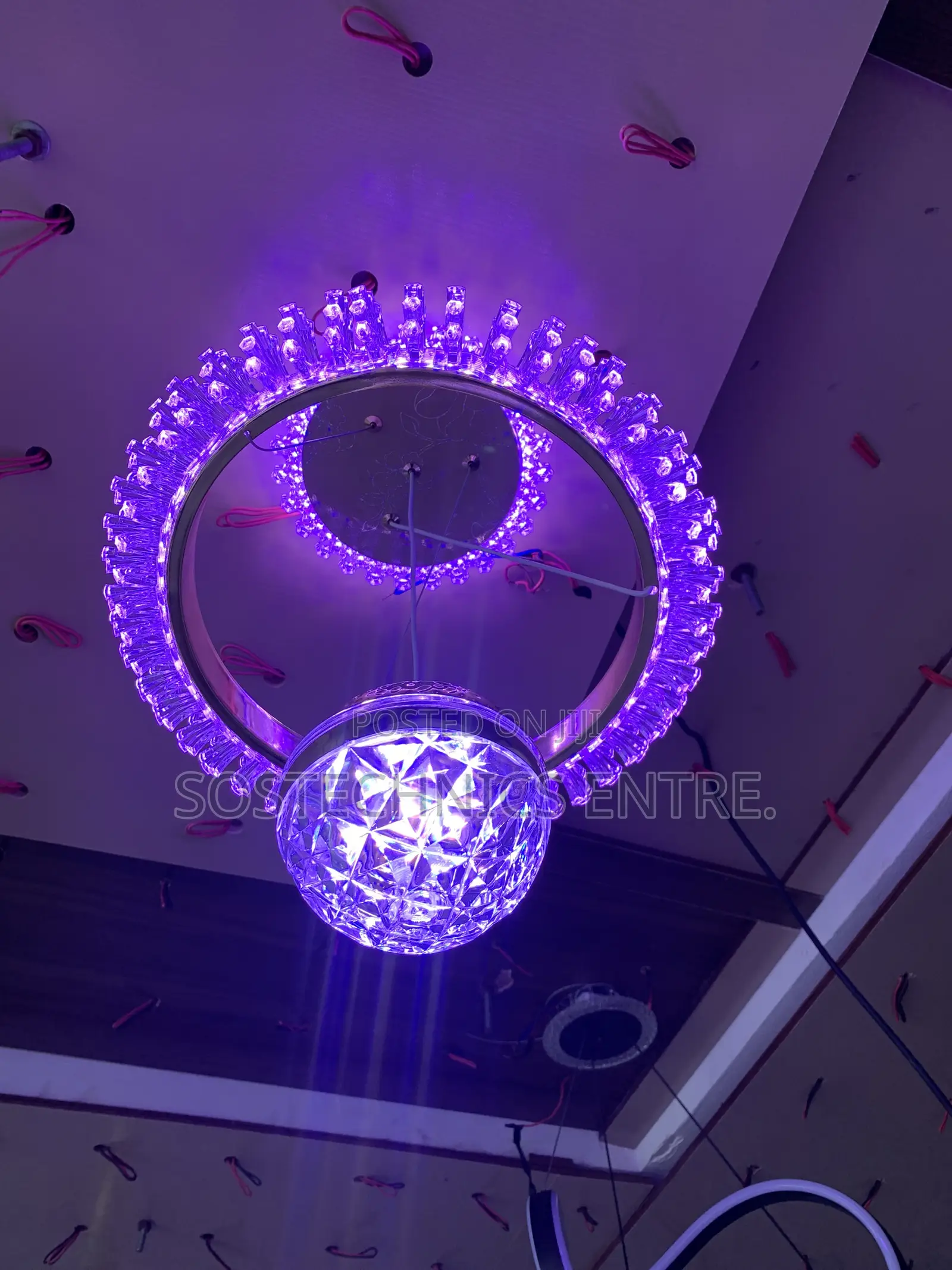 Modern LED Crystal Ring Chandelier