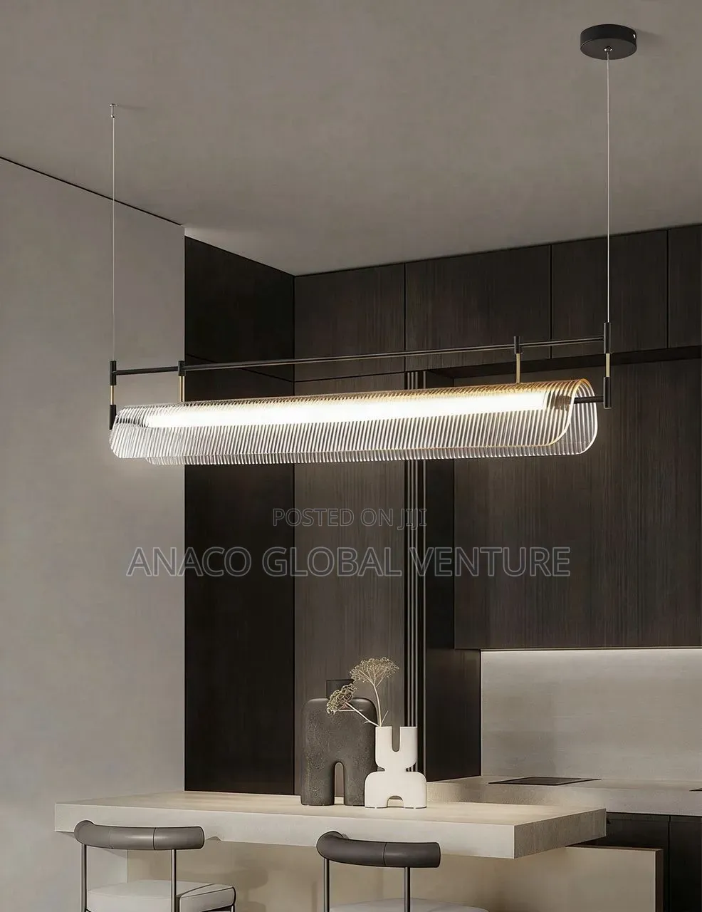 Morden Linear Light for Dining, Kitchen Led Black Body