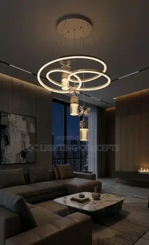 Modern Luxury Crystal Led Ceiling Pendant Light for Living Room.