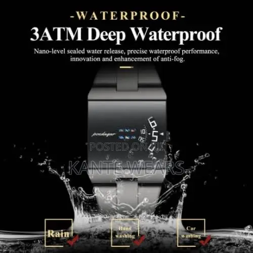 Poedagar Black Dial Exotic Watch