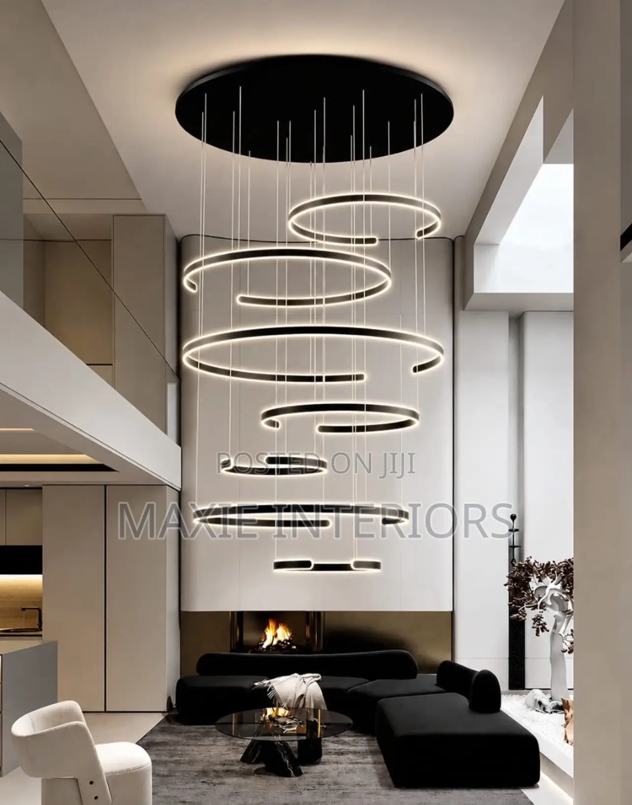 Luxury Adjustable High Ceiling Living Room/Staircase Chandelier