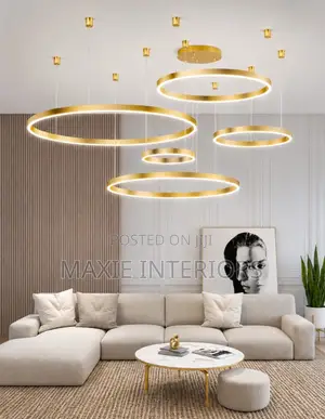 Modern Five Rings Living Room Dropping Chandelier