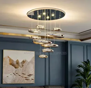 Modern Chrome Fluid Meteor Chandelier