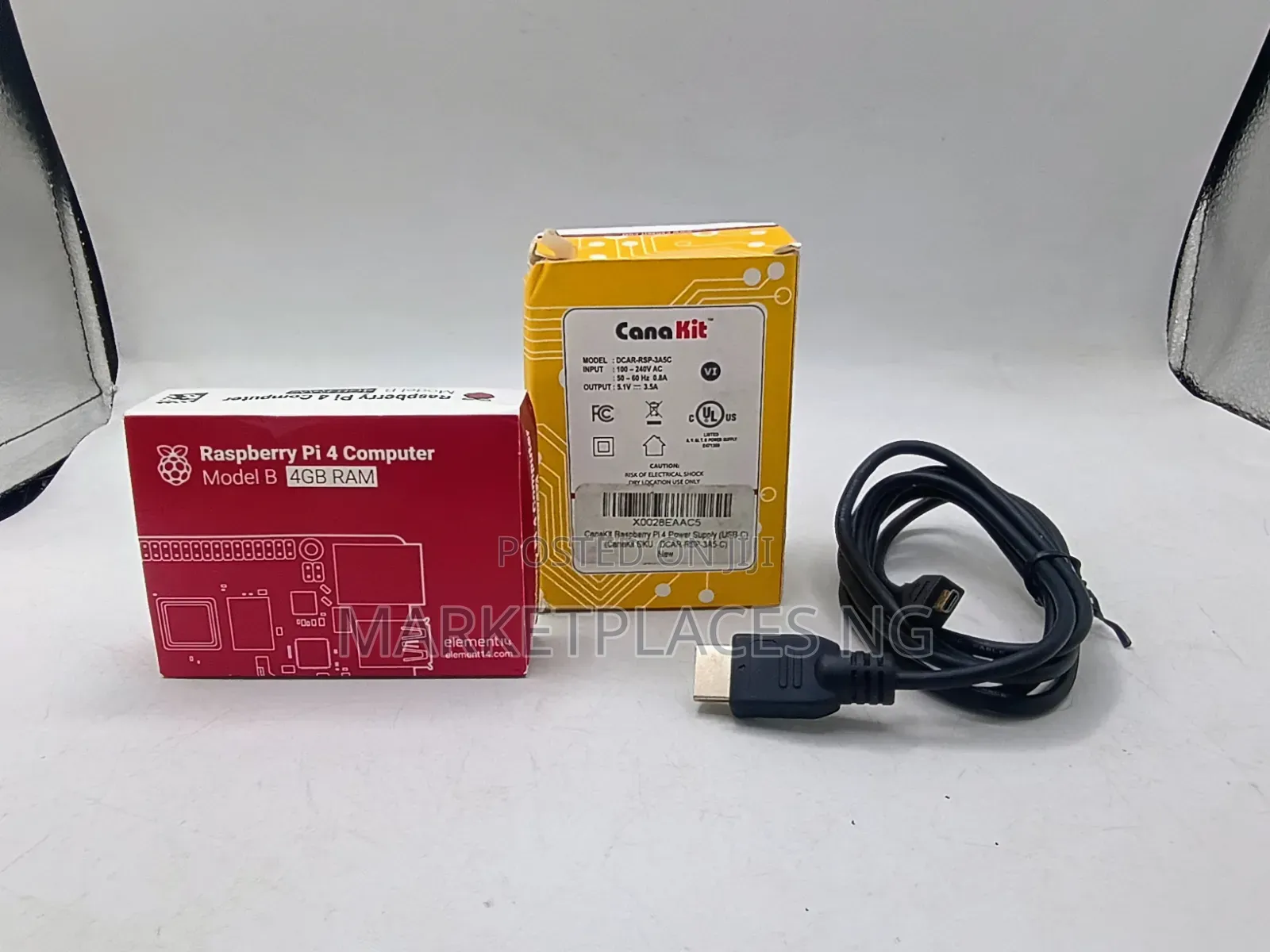 Raspberry Pi 4 Computer Model 4B With Charger and Hdmi Cable