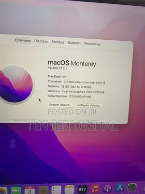 Laptop Apple MacBook Pro 2015 16GB Intel Core i5 SSD 512GB