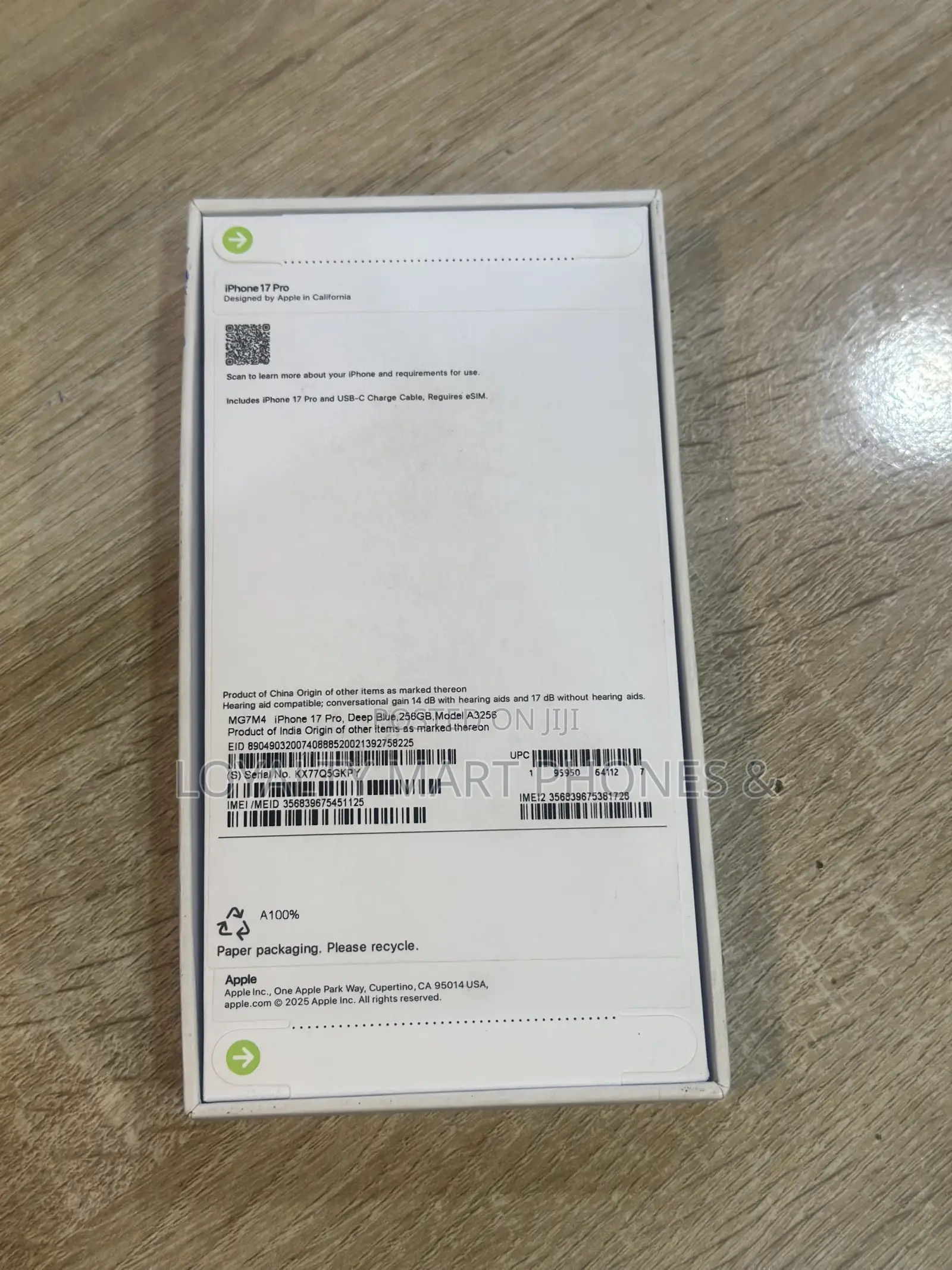 New Apple iPhone 17 Pro 256 GB Blue