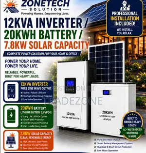 12kva Inverter/20kwh Battery/7.8kw Solar Capacity