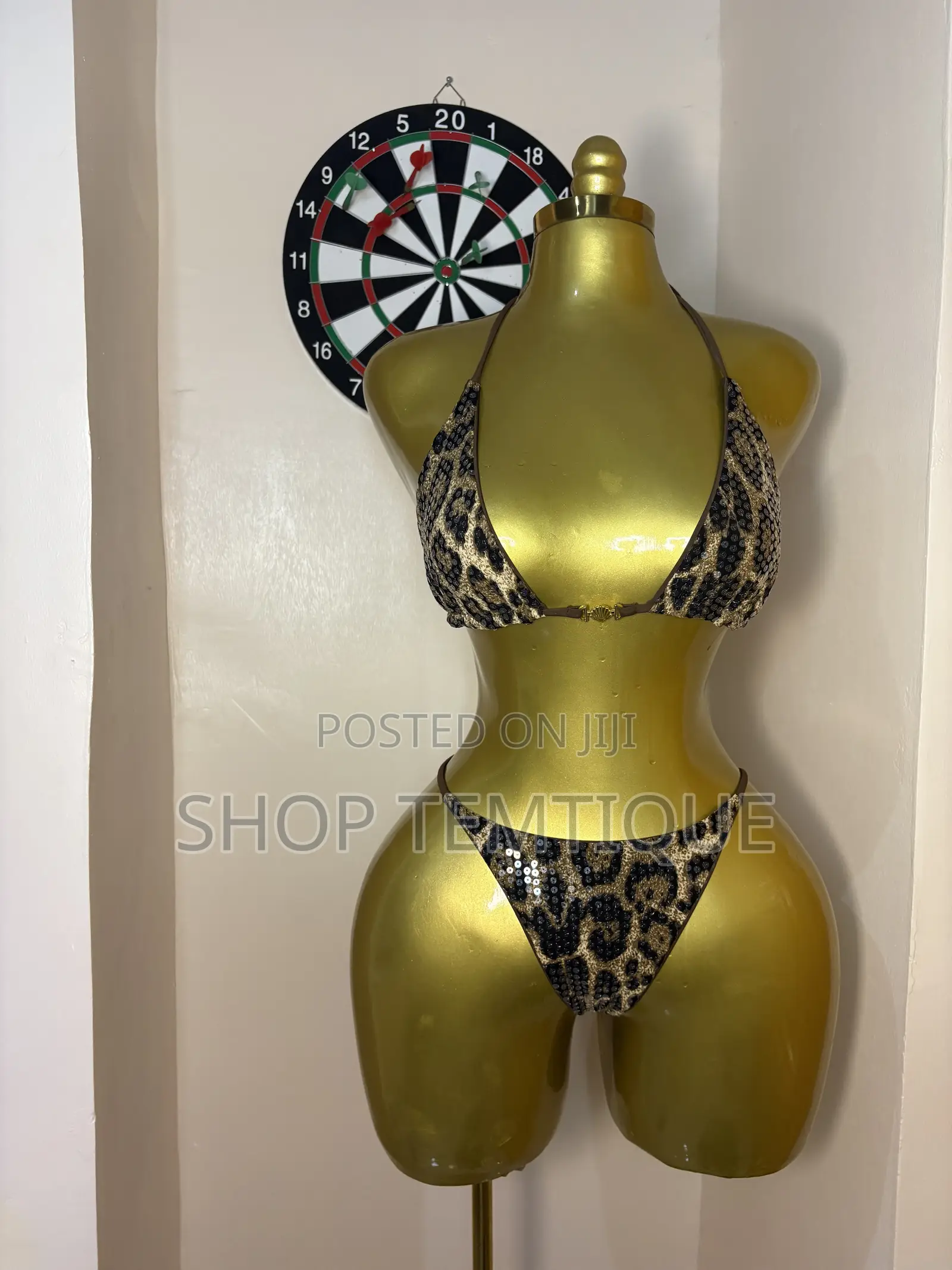 Sequin Leopard Print Bikini