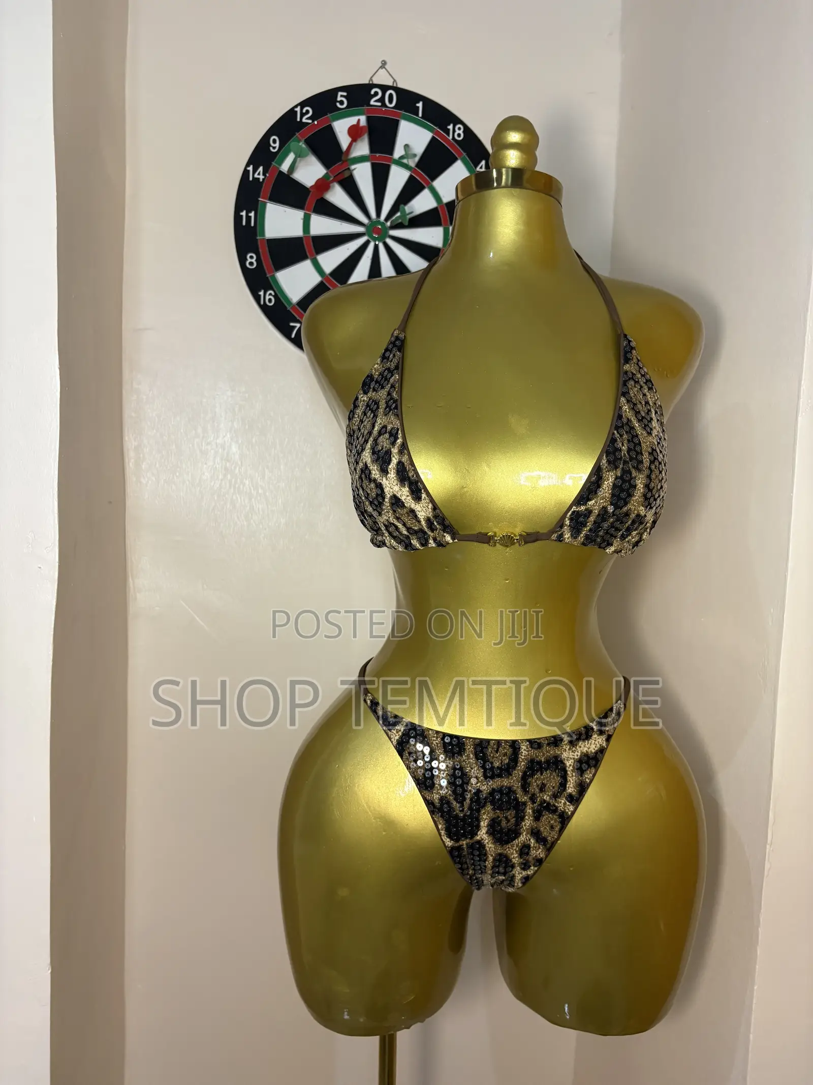 Sequin Leopard Print Bikini