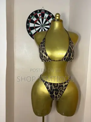 Sequin Leopard Print Bikini