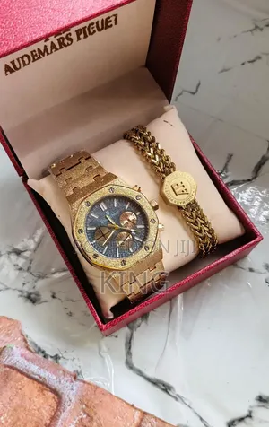 Audemars Piguet Royal Oak Chronograph Watch+Matching Bracelet Box Set