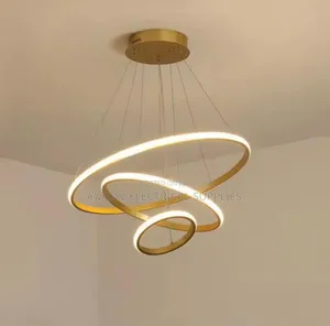 Modern 3-Ring LED Spiral Pendant Chandelier With Energy-Saving LED.