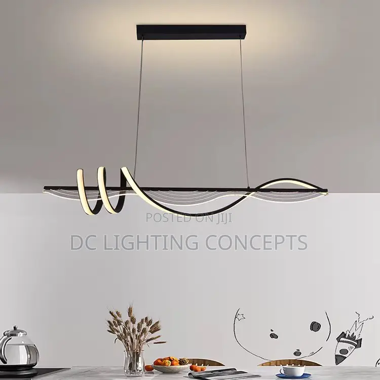 Modern Minimalist Creative Acrylic Linear Pendant Chandelier.