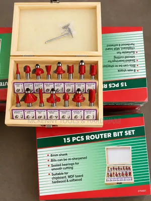 15-Piece Wood Router Bit