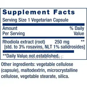 Rhodiola Extract 250 Mg- 60 Capsules