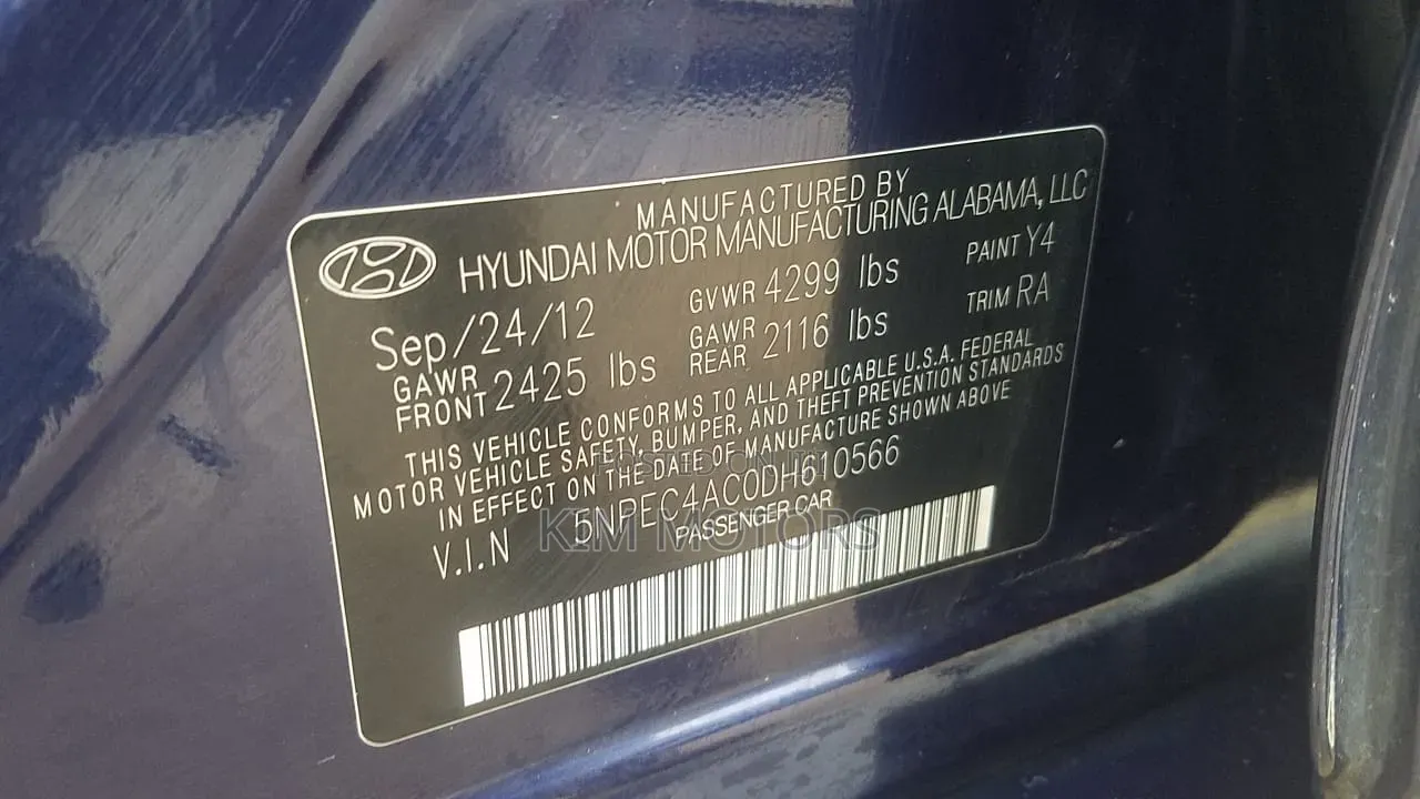 Hyundai Sonata 2013 Blue
