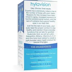 Eye Health Hyaluronic Acid- Lutein and Zeaxanthin- 120 Capsules